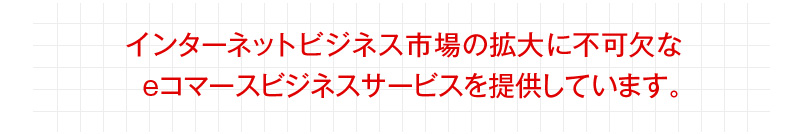 インターネットビジネス市場の拡大に不可欠なeコマースビジネスサービスを提供しています。